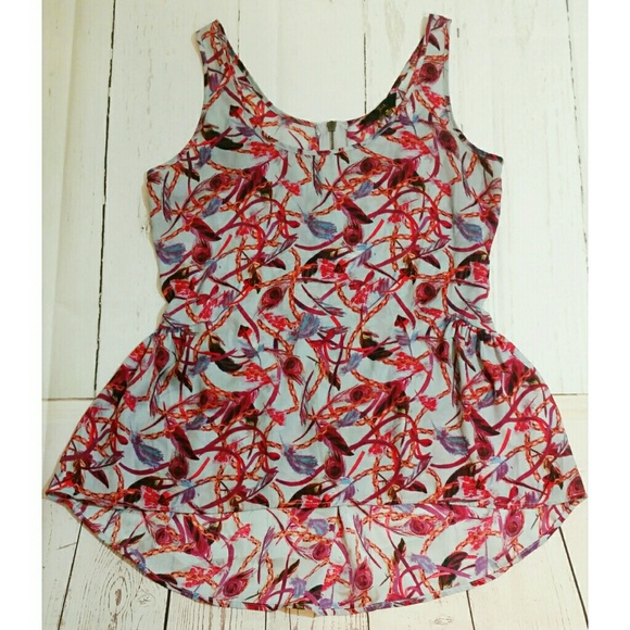 **SALE** JACK by BB Dakota boho peplum tank M - Picture 1 of 5